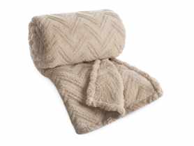 Koc Jodła 200x220 cm ciemnobeżowy EUROFIRANY