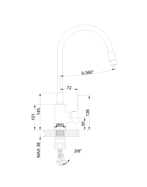 Zdjęcie: Bateria zlewozmywakowa Ksanti czarna INVENA