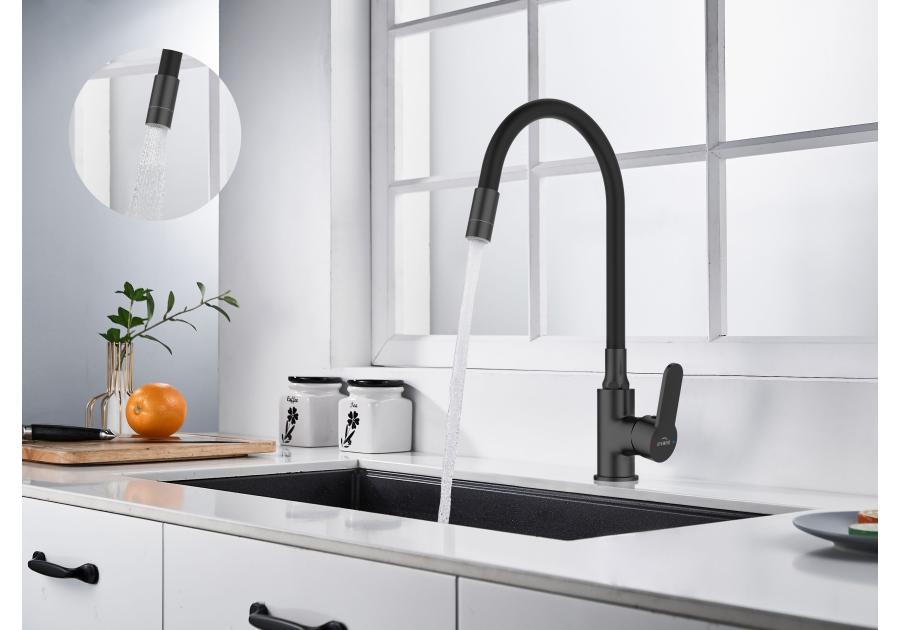 Zdjęcie: Bateria zlewozmywakowa Ksanti czarna INVENA