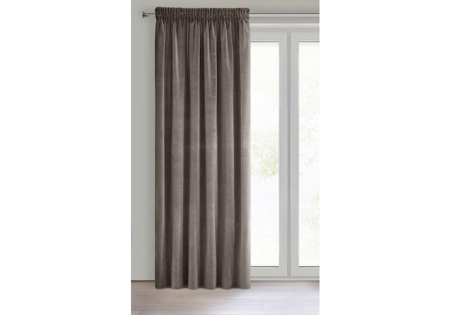 Zdjęcie: Zasłona gotowa Kristi na taśmie 140x270 cm brązowy EUROFIRANY
