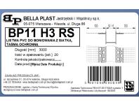 Zdjęcie: Listwa do boniowania PVC z siatką BP11 H3RS L300 biała BELLA PLAST