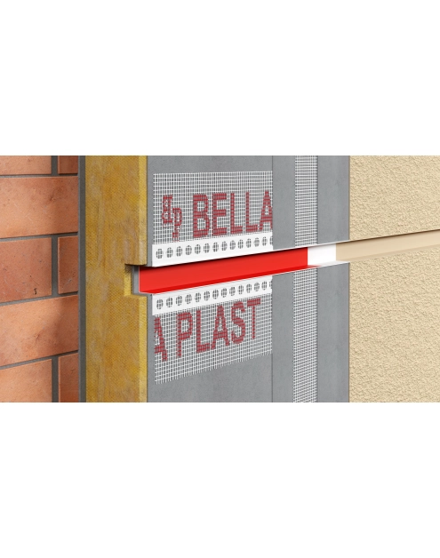 Zdjęcie: Listwa do boniowania PVC z siatką BP11 H3RS L300 biała BELLA PLAST