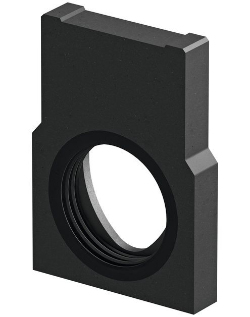 Zdjęcie: Ścianka czołowa z uszczelką DN 100 z polimerobetonu kolor antracyt do Monoblock PD100V ACO