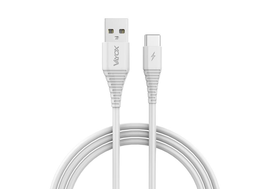 Zdjęcie: Kabel USB - USB typ C 1 m biały VA0056 VAYOX