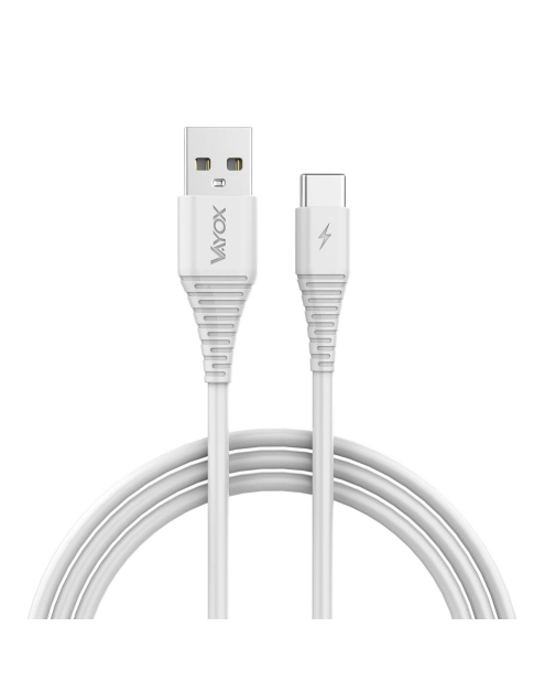 Zdjęcie: Kabel USB - USB typ C 1 m biały VA0056 VAYOX