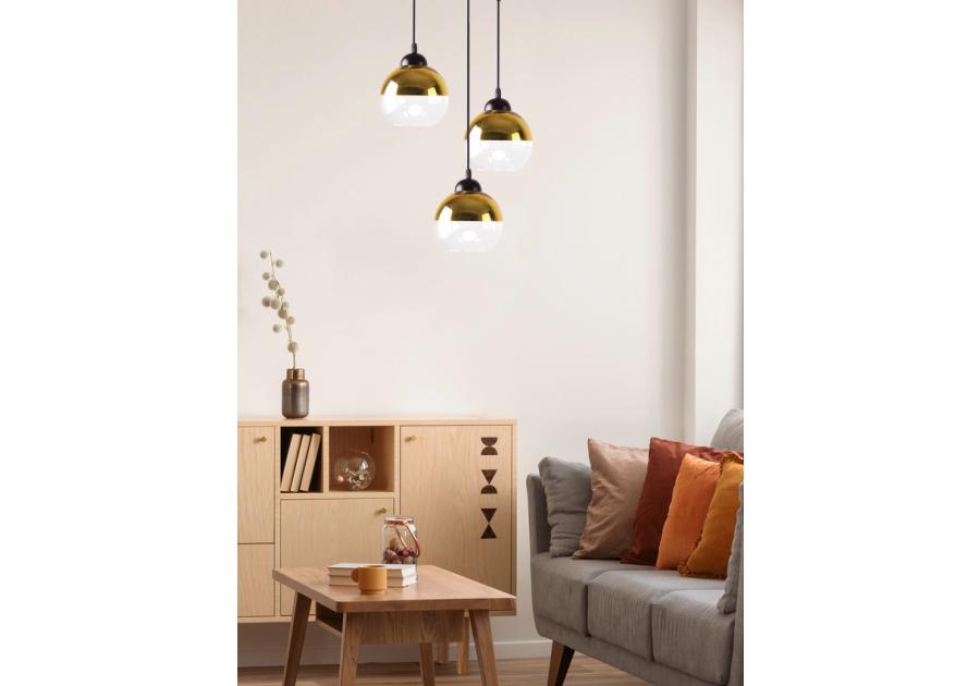 Zdjęcie: Lampa wisząca Contessa 3X40 W E27 czarny+złoty CANDELLUX