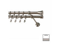 Zdjęcie: Karnisz podwójny Zeus fi 19 mm - 480 cm monaco satyna KARWEL