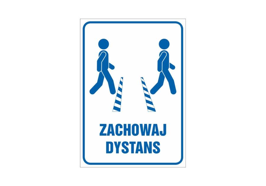 Zdjęcie: Oznaczenie "Zachowaj dystans" 10,5x14,8 cm METRO