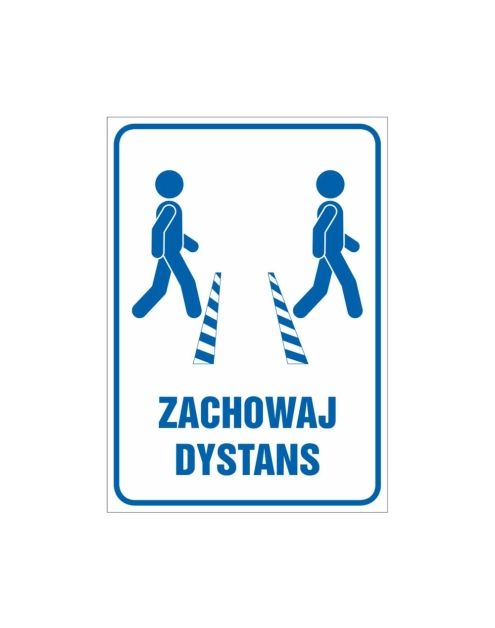 Zdjęcie: Oznaczenie "Zachowaj dystans" 10,5x14,8 cm METRO