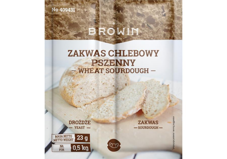 Zdjęcie: Zakwas chlebowy pszenny z drożdżami 23 g BROWIN