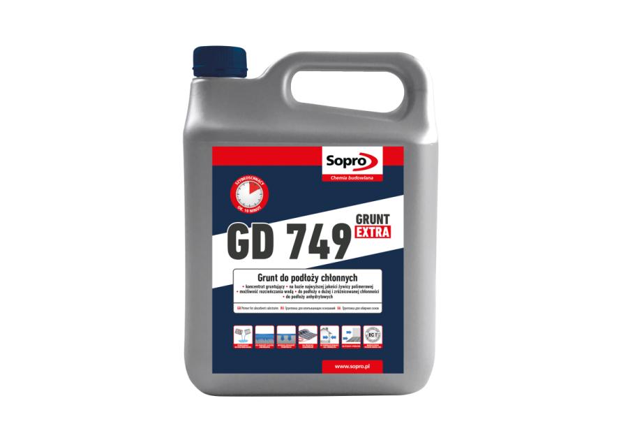 Zdjęcie: Koncentrat gruntujący do podłoży chłonnych GD 749 4 kg SOPRO