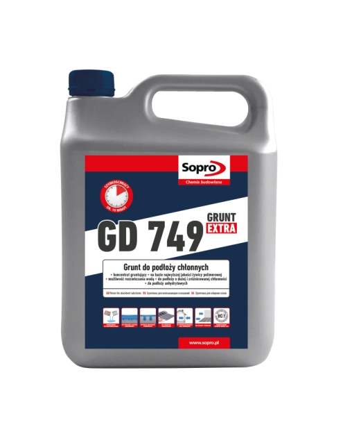 Zdjęcie: Koncentrat gruntujący do podłoży chłonnych GD 749 4 kg SOPRO