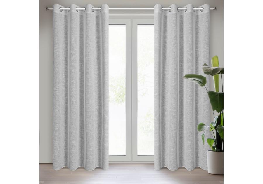 Zdjęcie: Zasłona gotowa Amari 140x250 cm stalowy EUROFIRANY