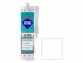 Silikon sanitarny elastyczny 001 biały 280 ml ATLAS
