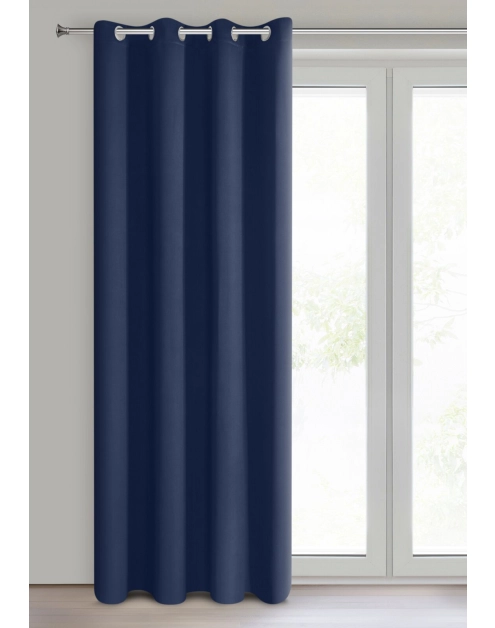 Zdjęcie: Zasłona gotowa Logan 135x250 cm granatowy EUROFIRANY