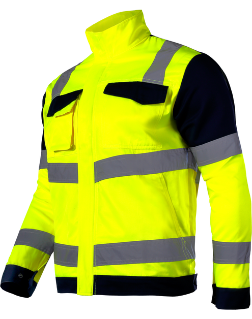 Zdjęcie: Kurtka ostrzegawcza żółta premium, XL, CE, LAHTI PRO