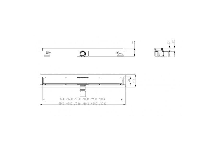 Zdjęcie: Odpływ liniowy Sleek 1200 mm HYDROLAND