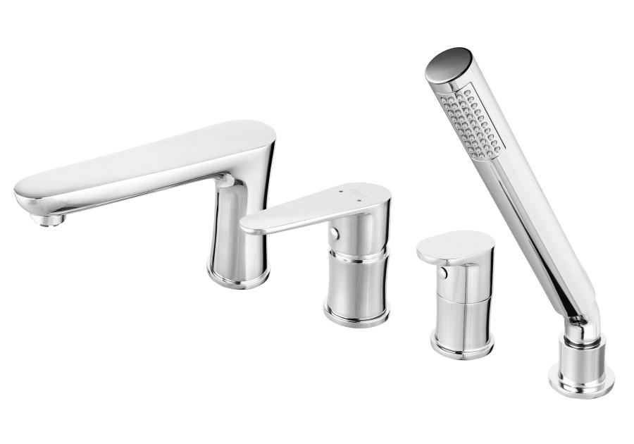 Zdjęcie: Bateria wannowa stojąca czterootworowa Algeo FERRO