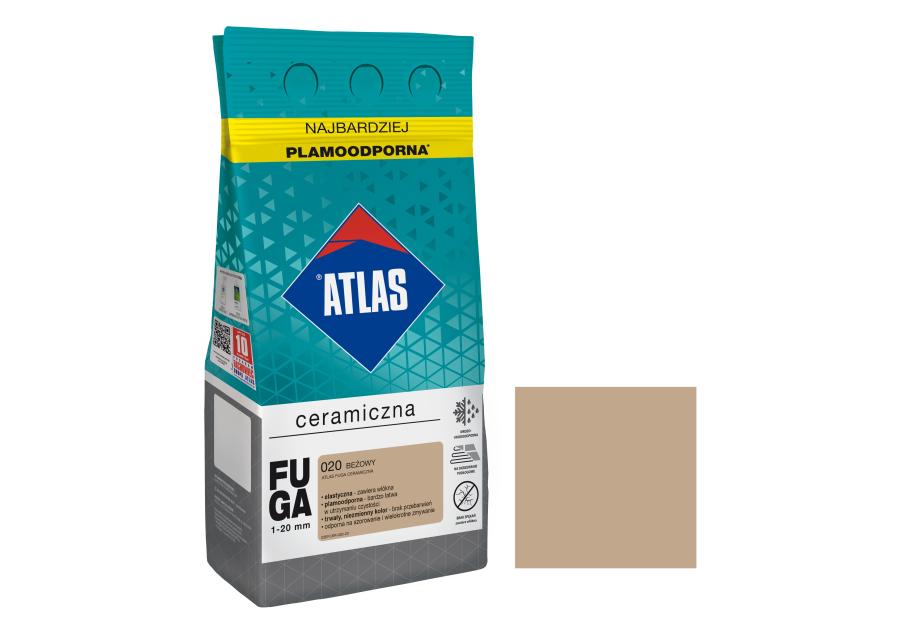 Zdjęcie: Fuga ceramiczna 020 beżowy, alubag, 5 kg ATLAS