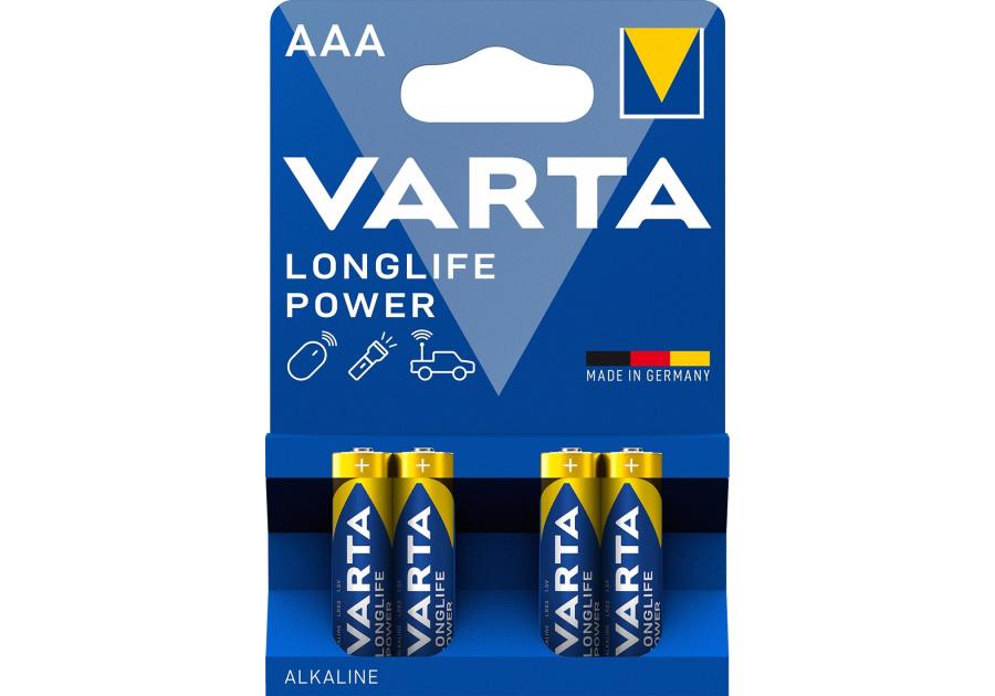 Zdjęcie: Baterie alkaliczne Longlife LR03/AAA 4 sztuki VARTA