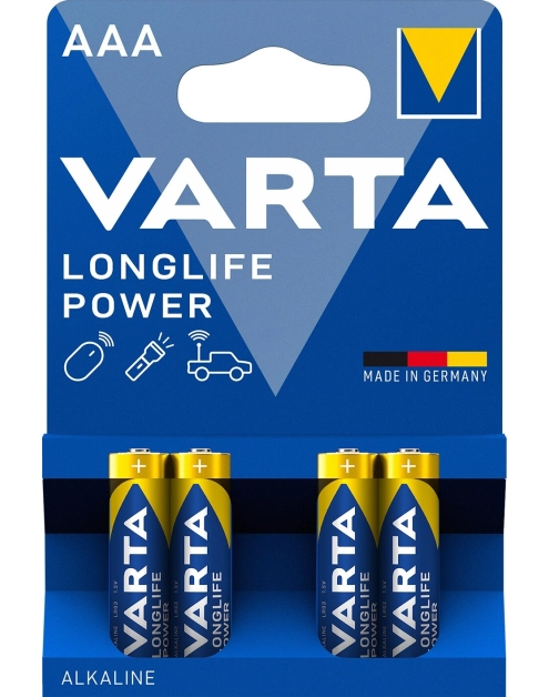 Zdjęcie: Baterie alkaliczne Longlife LR03/AAA 4 sztuki VARTA