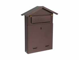 Skrzynka na listy szyld02 domek skośny antyk miedź METRO