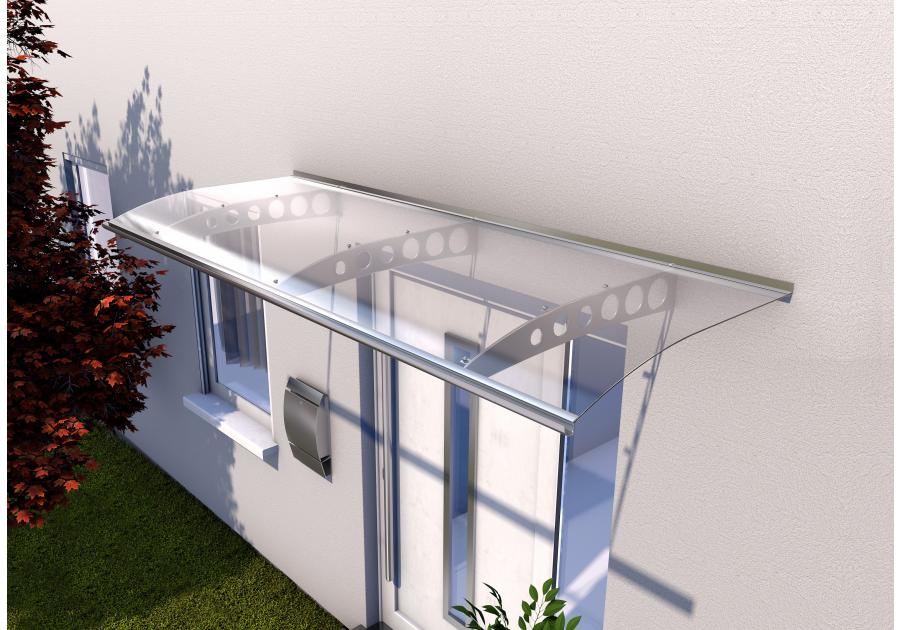 Zdjęcie: Zadaszenie Swing PT/ET stal kwas. 2400x900x220 mm Akryl 4 mm GUTTA
