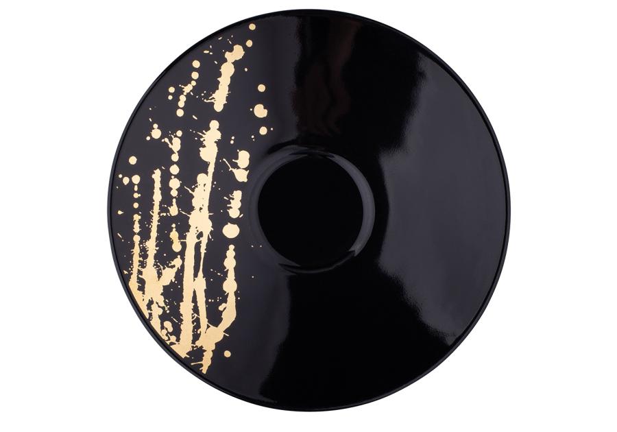 Zdjęcie: Spodek Splendor 16 cm czarny złoty KAROLINA