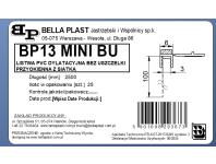 Zdjęcie: Listwa PVC BP13 Mini BU L250 6/3 biały, z siatką bez uszczelki BELLA PLAST