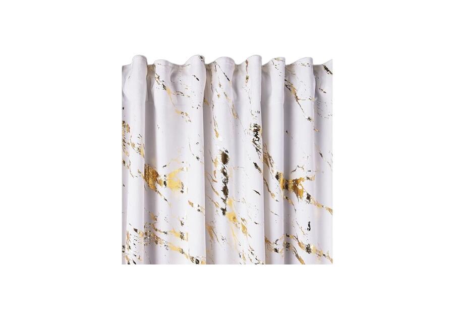 Zdjęcie: Zasłona velvetowa z nadrukiem-marmur endless chic gold biało-złota 140x270 cm CHIC HOME