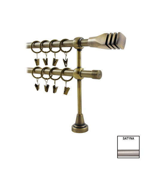 Zdjęcie: Karnisz podwójny Hefajstos Plus fi 16 mm - 320 cm versus satyna KARWEL