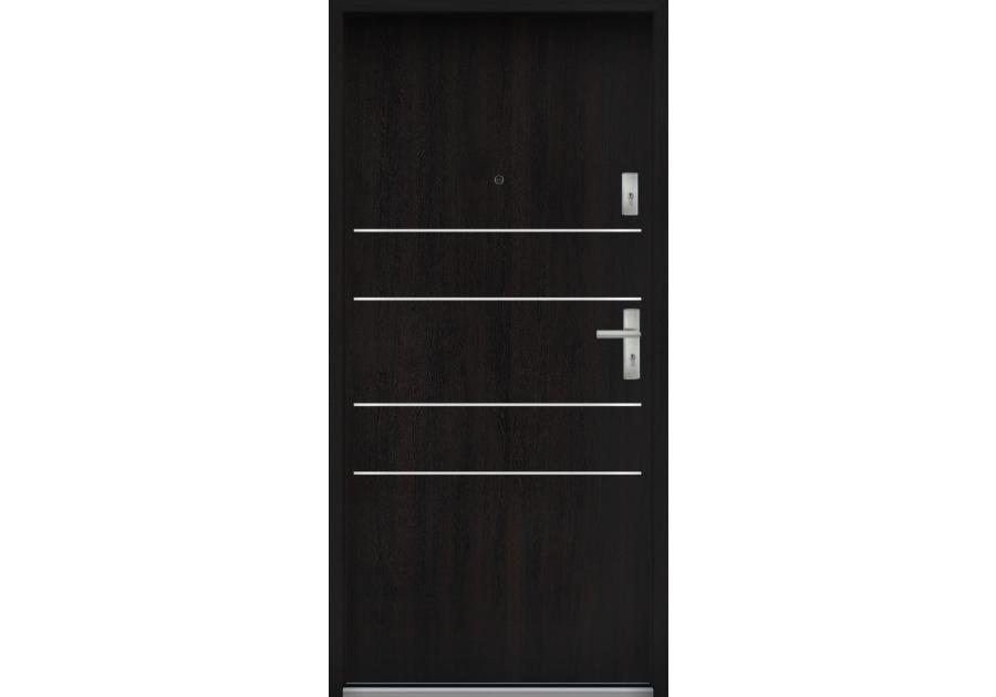 Zdjęcie: Drzwi wejściowe do mieszkań Bastion A-30 Heban 90 cm lewe ODR KR CENTER