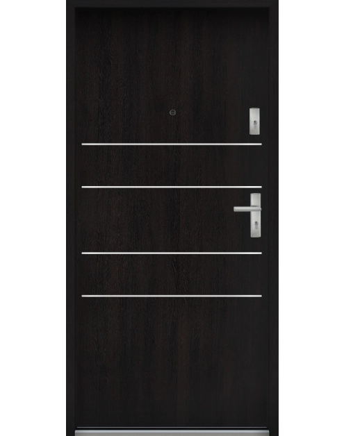 Zdjęcie: Drzwi wejściowe do mieszkań Bastion A-30 Heban 90 cm lewe ODR KR CENTER