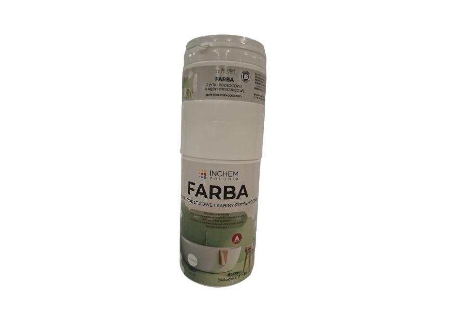 Zdjęcie: Farba Płytki podłogowe kabiny prysznicowe, biały, zestaw 800 ml INCHEM POLONIA
