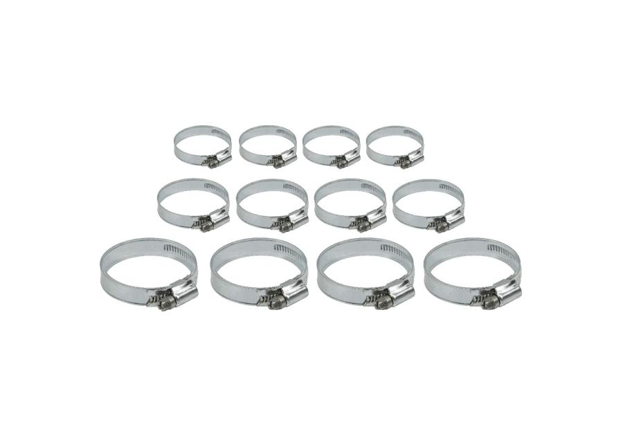 Zdjęcie: Zestaw opasek ślimakowych dużych 25-60 mm 12 sztuk TECRA