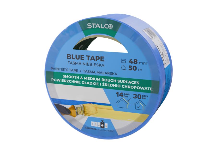 Zdjęcie: Taśma malarska niebieska 48 mm x 50 m STALCO
