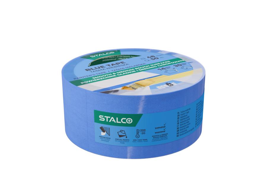 Zdjęcie: Taśma malarska niebieska 48 mm x 50 m STALCO