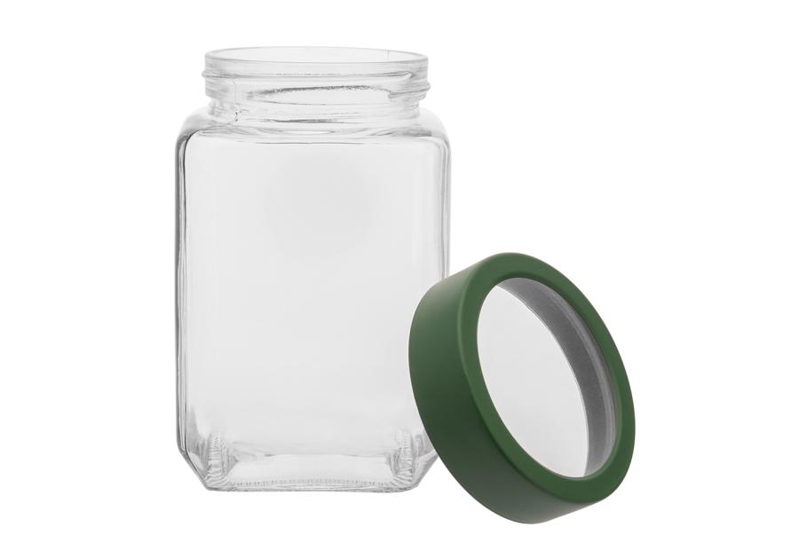 Zdjęcie: Pojemnik kwadratowy z zieloną pokrywką 700 ml ALTOM DESIGN