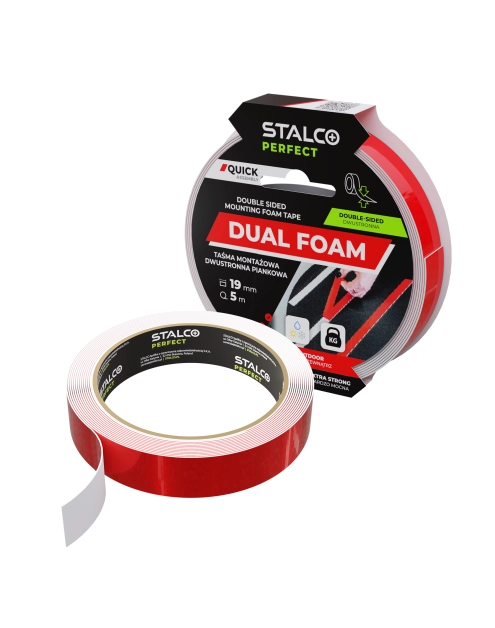 Zdjęcie: Taśma montażowa dwustronna, piankowa 19 mm x 5 m STALCO PERFECT