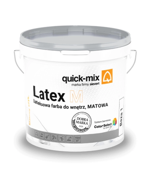 Zdjęcie: Farba do wnętrz Latex M lateksowa matowa 10 L QUICK-MIX