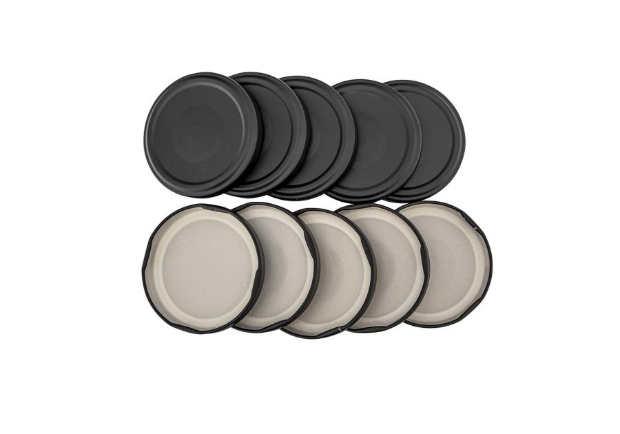 Zdjęcie: Komplet 10 zakrętek czarnych matowych fi 66 4-zaczepowych SEZON