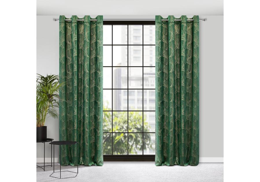 Zdjęcie: Zasłona gotowa Goja 140 x 250 cm zielony EUROFIRANY