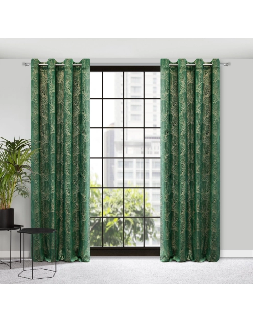 Zdjęcie: Zasłona gotowa Goja 140 x 250 cm zielony EUROFIRANY