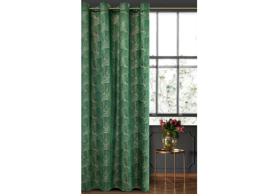 Zdjęcie: Zasłona gotowa Goja 140 x 250 cm zielony EUROFIRANY
