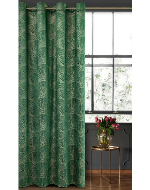Zdjęcie: Zasłona gotowa Goja 140 x 250 cm zielony EUROFIRANY