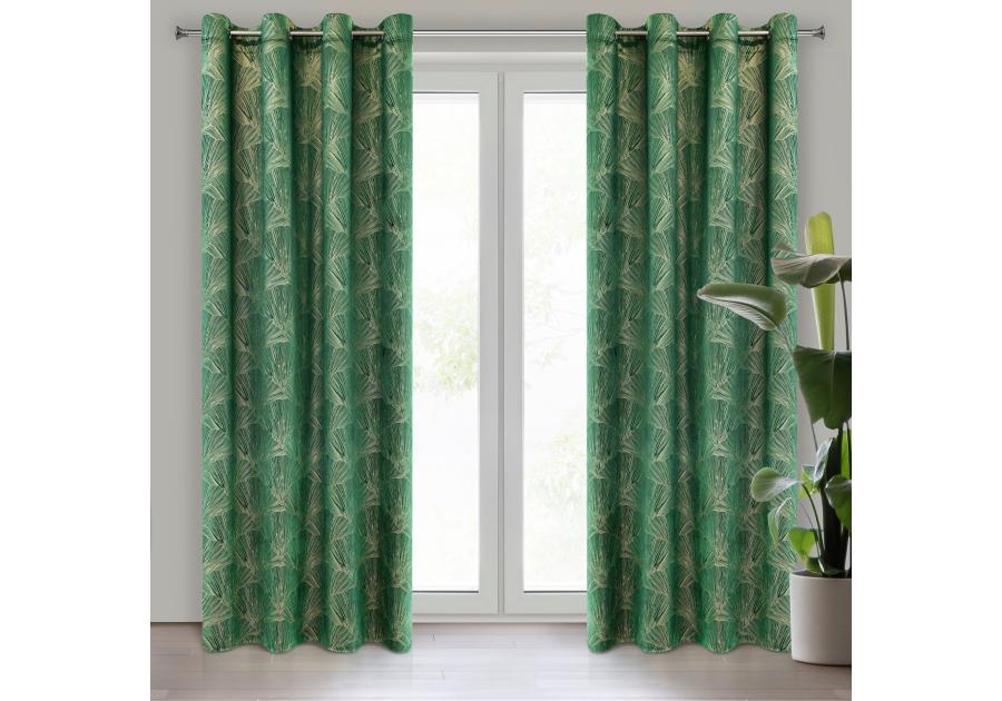 Zdjęcie: Zasłona gotowa Goja 140 x 250 cm zielony EUROFIRANY