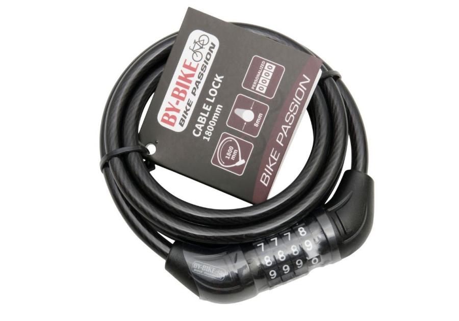 Zdjęcie: Zapięcie rowerwe z szyfrem 8x1800 mm BY-BIKE