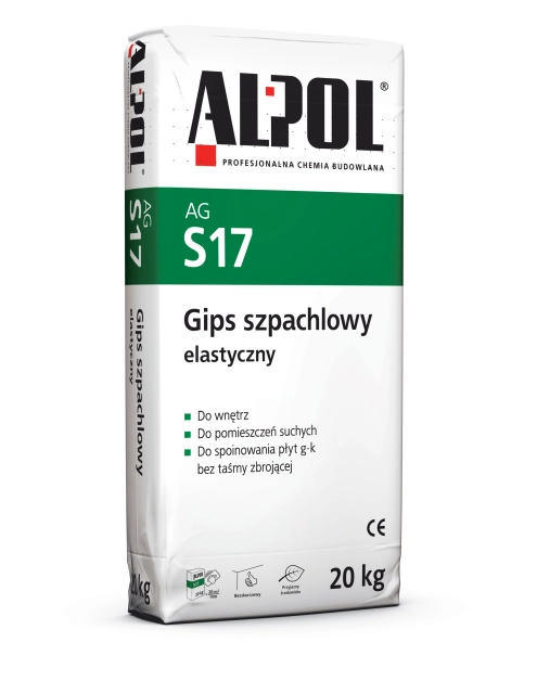 Zdjęcie: Gips szpachlowy elastyczny 20 kg AGS17 ALPOL