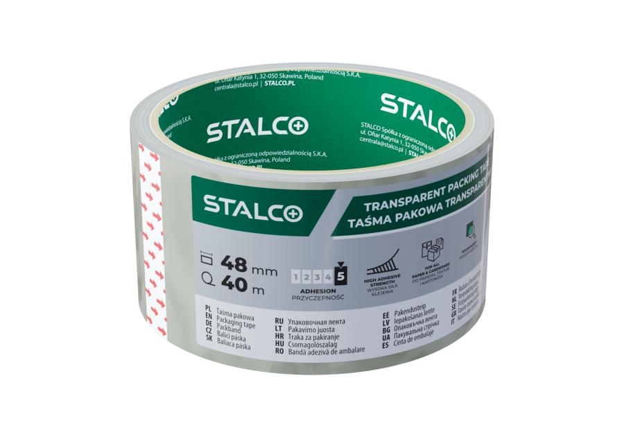 Zdjęcie: Taśma pakowa transparentna 48 mm x 40 m STALCO