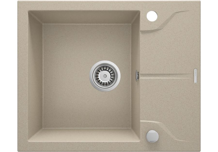 Zdjęcie: Zlewozmywak Andante piaskowy granit 1K Z/KO 590x490x194, space saver DEANTE